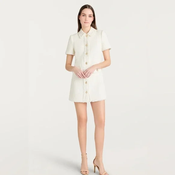 Cinq a Sept Pammy Dress- Gardenia - Picture 3 of 6